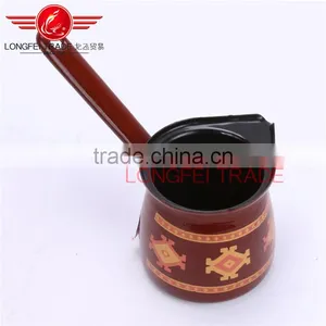 Eco-friendly OEM Enamel Coffee Pot/coffee Jug / Coffee Warmer With Long Handle thumbnail-1