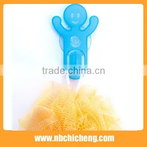 Plastic Wall Hook Man Shape Single Hooks j Suction Cup Hanger thumbnail-2