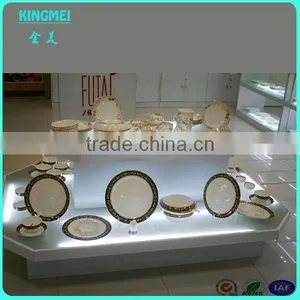 LED White Acrylic Plate Display Cases and Dish Display Fixture thumbnail-4