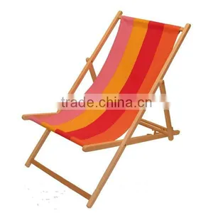 Folding Leisure Chaise Lounge Wooden Beach Chair thumbnail-3