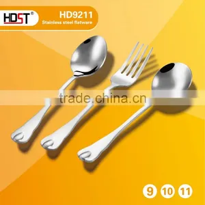 Best Selling 23pcs Water Drop Type Handle and Mirror Polish Stainless Silver Dinner Set thumbnail-3