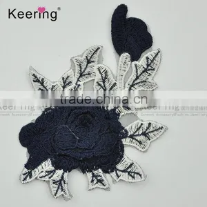 2017 New Arrival Beautiful Design Embroidery Patch Flower Applique From Keering WEF-764 thumbnail-1