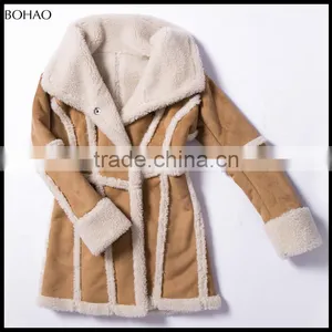 2017 New Fashion Thick Loose Yellow Imitation Fur Coat Women thumbnail-2