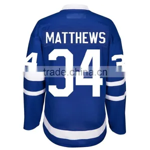 Sublimate Goalie Cut Toronto Maple Leaf Hockey Jersey thumbnail-2