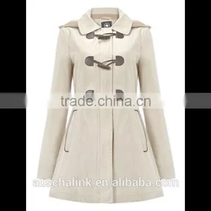 Best Selling Ladies Korean Cotton Hooded Toggle Jacket Wholesale thumbnail-3