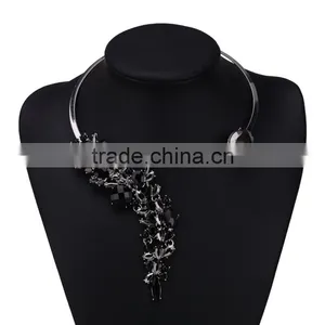 Bohemian Luxury Crystal Beads Cuff Collar Choker Necklace Women Multicolored Wedding Maxi Statement Jewelry thumbnail-3