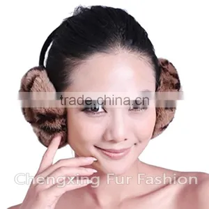 CX-EM-03N Winter Fashion European Pretty Real Rex Rabbit Earmuffs thumbnail-2