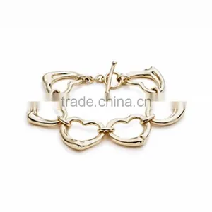Gold Plated Latest Heart Bracelet thumbnail-1