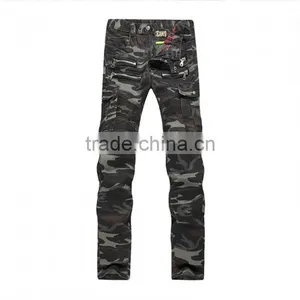 Men Latest Design Casual Jeans Camouflage Style Pants thumbnail-1