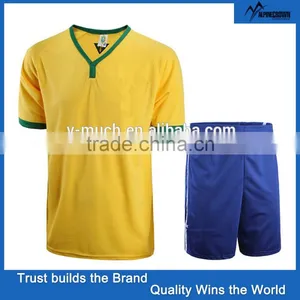 Wholesale Customized 100% Polyester High Quality Men Soccer Jersey Football Team Sets thumbnail-1