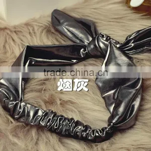 Elastic Headbands,Mental Color Leather Headbands,Ear Headbands thumbnail-4