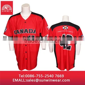 Button Shirts Baseball Jersey/Baseball Shirt Wholesale thumbnail-4