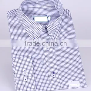 2017 Men's Long Sleeve Checked Casual Shirt Wholesale thumbnail-1