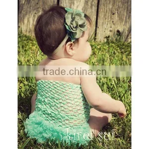 Baby Girls Aqua Blue Tube Top & Petti Bloomer Panties 2 Pcs Set thumbnail-1