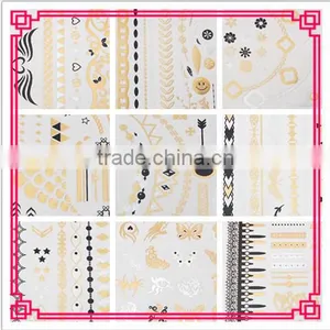 Hot Sale Triangle Pattern Metallicluster Waterproof Temporary Tattoo Stickers thumbnail-2