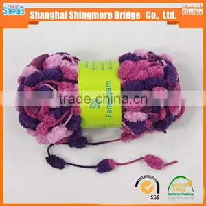 China Fancy Yarn Factory Hot Wholesale 2016 New Fashion Yarn Pompom Yarn for Knitting thumbnail-1