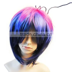 Chinese Wholesale Wig Suppliers in Yiwu Int'l Market,Cosplay and Party Costume Short Wigs Machine Made Wigs for Distributors thumbnail-1