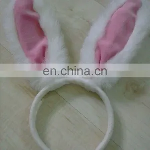 Pink and White Rabbit Ear Headband High Quality Cheap Custom Hair Headbands BH2093 thumbnail-1