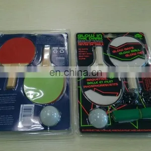 Glow in the Dark Indoor Mini Desktop Table Tennis Racket thumbnail-1