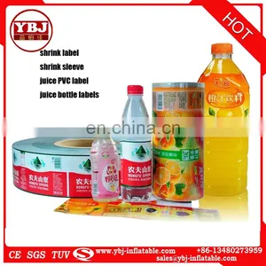 Professional Direct Factory Manufacture Customized Custom Printed Pvc Shrink Sleeve Label for Juice Glass Bottle thumbnail-1