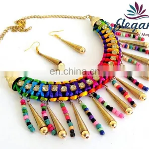 Wholesale Indian Handmade Beaded Jewelry-Indian Party Wear Jewelry-beach Wear Imitation Jewelry-woman Costume Jewelry thumbnail-2