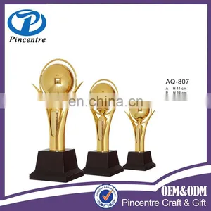 Wholesale Custom Electroplating Soccer Awards Metal Football Sport Trophy Made in China thumbnail-2