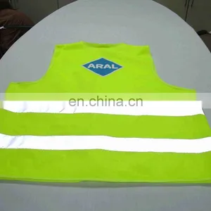 Hi Vis Safety Reflecting High Visibility Vest Fluo-yellow Reflective Vest Police Reflective Safety Vest EN20471 thumbnail-2
