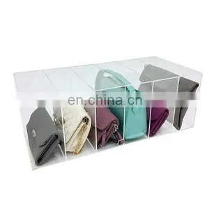 Deluxe Large Acrylic 6 Slot Purse/Handbag Storage Bag Organizer thumbnail-1