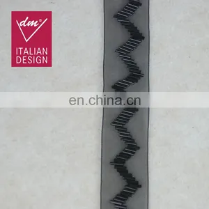 Italy Design v Shape Beaded Lace Trim thumbnail-5