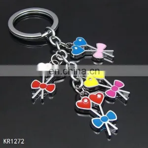 Bowknot Shape Metal Keychain Charms Key Ring Key Holder thumbnail-1