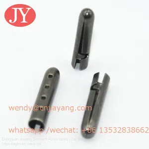 Zinc Alloy Engraved Logo Customized Logo Zinc Alloy Aglets Flat End Aglet thumbnail-3