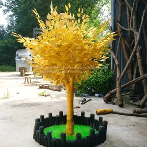 Fiberglass Trunk Golden Artificial Banyan Tree for Decoration thumbnail-4