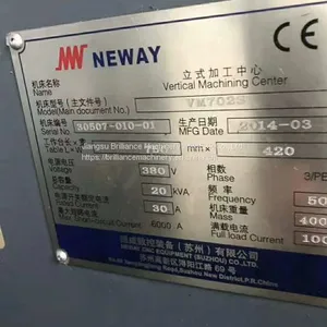 Neway VM702H Vertical Machining Center thumbnail-3