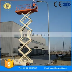 10m Self Propelled Mobile Moveable Hydraulic Scissor Boom Lift for UAE thumbnail-3