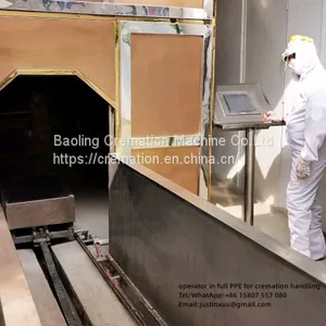 New Full Automatic 1200 Kgs Capacity Human Crematory Incinerator Oven 30 Mins Death Cremating System No Smoke Refractory thumbnail-4