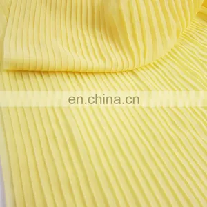 100% Polyester Pleated Chiffon Fabric/chiffon Pleated Fabric for Dress/scarf thumbnail-1