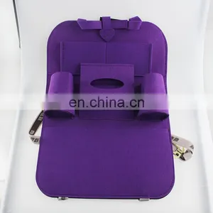 Factory Sell 6 Pockets Felt Car Seat Back Storage Bag With Customized Logo thumbnail-3