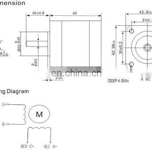 MBI-4240 12V HOTSELLING 1.8degree NEMA 17 Mini Stepping Motor Hybrid Stepper Motor thumbnail-6