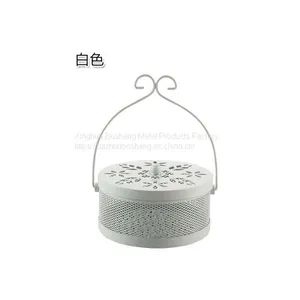 Iron Fireproof Mosquito Coil Box Tray Household With Lid Gray Color thumbnail-4