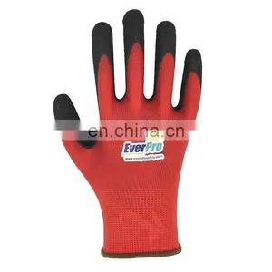 18Gauge Nylon Super Elastic Latex Sandy Coated Gloves For Industrial Protective Labor Hand thumbnail-4