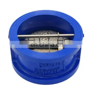 Bundor DN80 Factory Price PN16 Wafer Check Valve Manufacturer Double Door Wafer Check Valve thumbnail-3