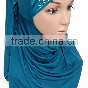 Latest Popular Simple Beading One Piece 70cm LONG Fashion MUSLIM HIJAB thumbnail-1