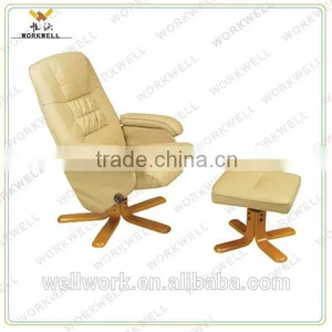 WorkWell White Modern Zero Gravity Recliner Chair With PU Leather Kw-R47 thumbnail-1
