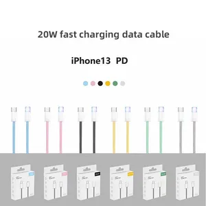 2021 Fast Charging Data Sync 20W PD Charger Cables Mobile Phone Type C Cable for IPhone 11 12 13 thumbnail-1