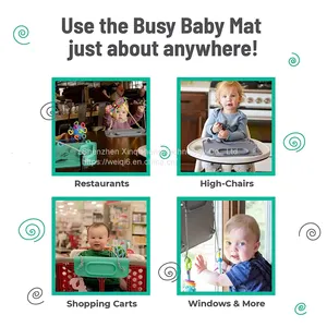 DROP Proof Custom Non-Slip 8.5 x 11 in Silicone Suction Placemat Baby Toy Mat Green Blue Pink Suction Silicone Placemat for Baby thumbnail-1