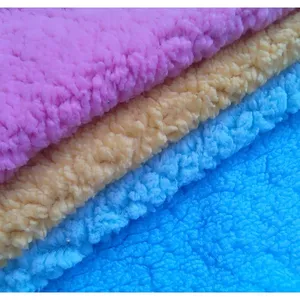 100% Polyester Back Side Brushed Shu Velveteen Faux Fur Sherpa Fleece Fabric‌ thumbnail-1