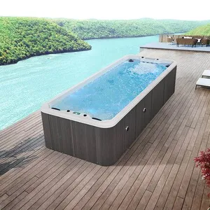 Finished Swimming Pool With no Boundaries, Constant Temperature Heating Pool, Villa Garden Courtyard, Outdoor Acrylic Terrace for the Family. thumbnail-2