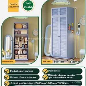 China OEM Manufacturer of Macaron Color Metal Cabinets | Safe, Moisture-Resistant Storage for Childcare & Apartment Projects – Juntuo thumbnail-4