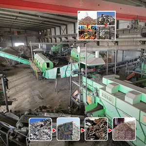 Heavy Duty Urban Waste Classification Equipment Municipal Waste Sorting Processing Production Line EPC thumbnail-1