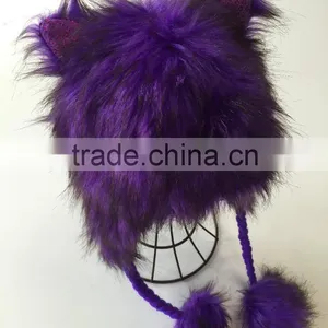 Faux Fur Hat Earflap Hat Girl Fashion Winter Hat thumbnail-1